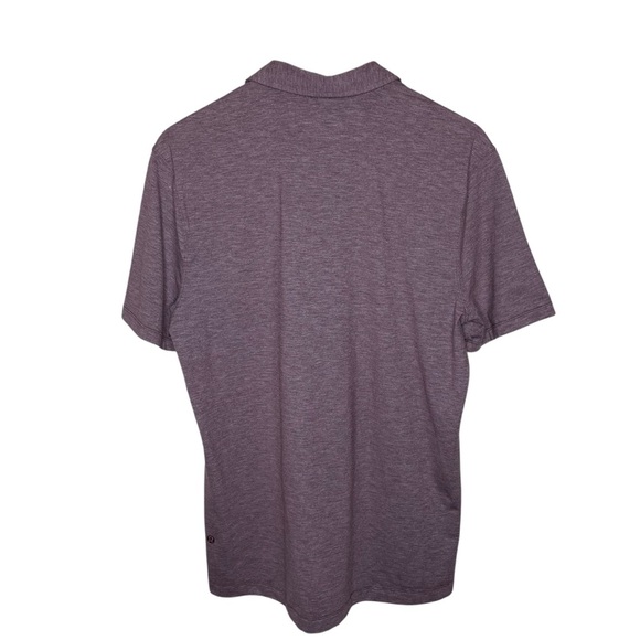 lululemon Men’s Evolution Short Sleeve Polo Heathered Purple Taupe Large - Picture 10 of 16